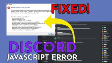 Discord Fatal Javascript Error