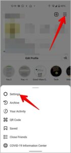 top and select Settings
