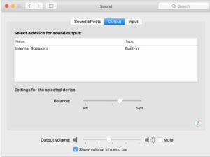 Ensure that the Balance slider is set to the middle