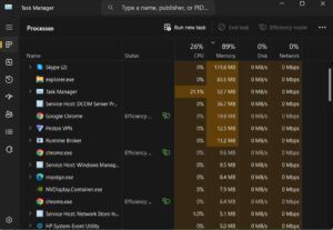 Press Ctrl+Shift+Esc to open the Task Manager