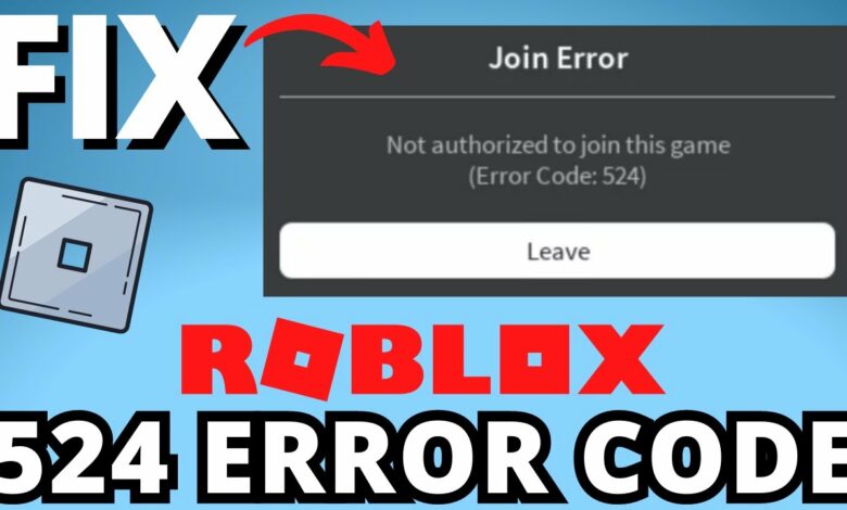 ROBLOX Error Code 524