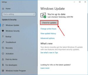 Select Windows Update 