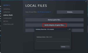 You may find the Verify the integrity of game files button in the local files tab