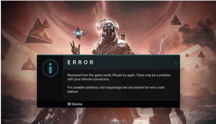 fix error code baboon destiny 2