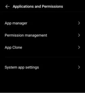 go to App manager
