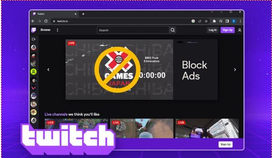how to block twitch ads on chrome firefox