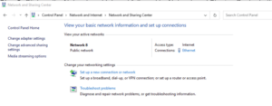  Click Change adapter settings to check your network adapters in the left pane