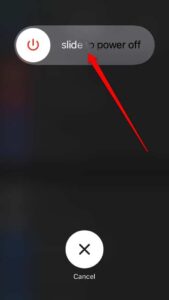 Follow the instructions on the screen when prompted with Slide to Power Off