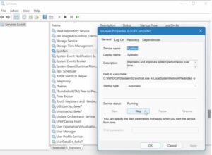 Next, select Disabled from the selection menu next to the Startup type