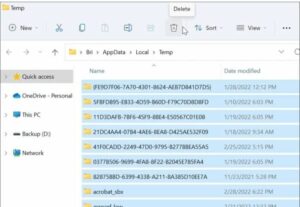 open the Temp folder