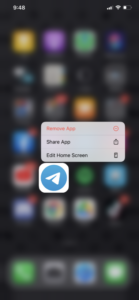 tap on Uninstall