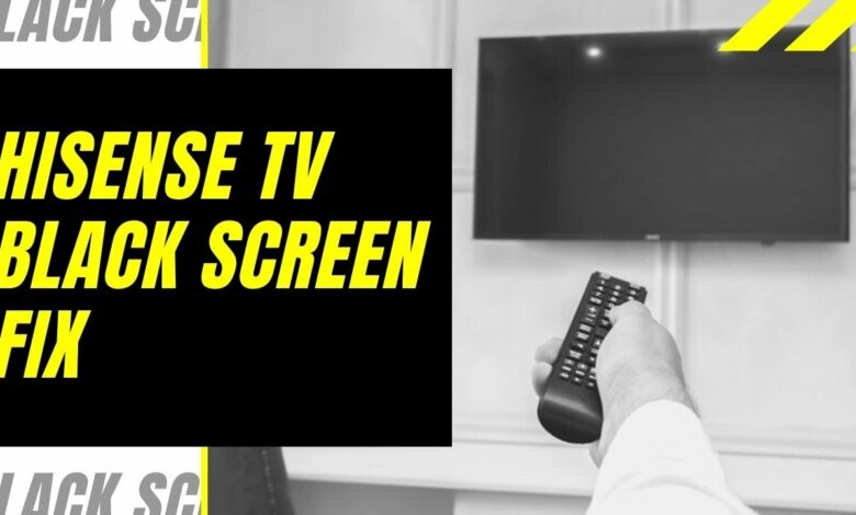 hisense tv screen black