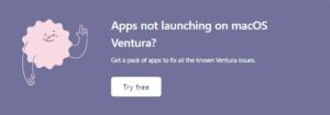 Mac following the Ventura update