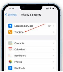  go to Privacy & Security in Settings app and open Tracking