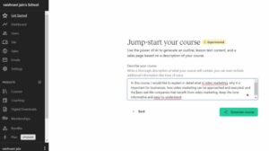 AI will ask you to describe your course and the tone of the voice in which you need the outline for your course