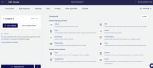 After clicking on ‘Add Lesson,' you'll find different options to add content to your lesson